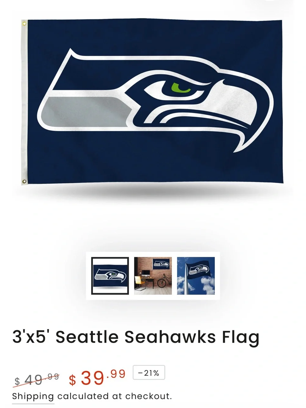 Seattle Seahawks Navy Blue Decorative Throw with Team Logo